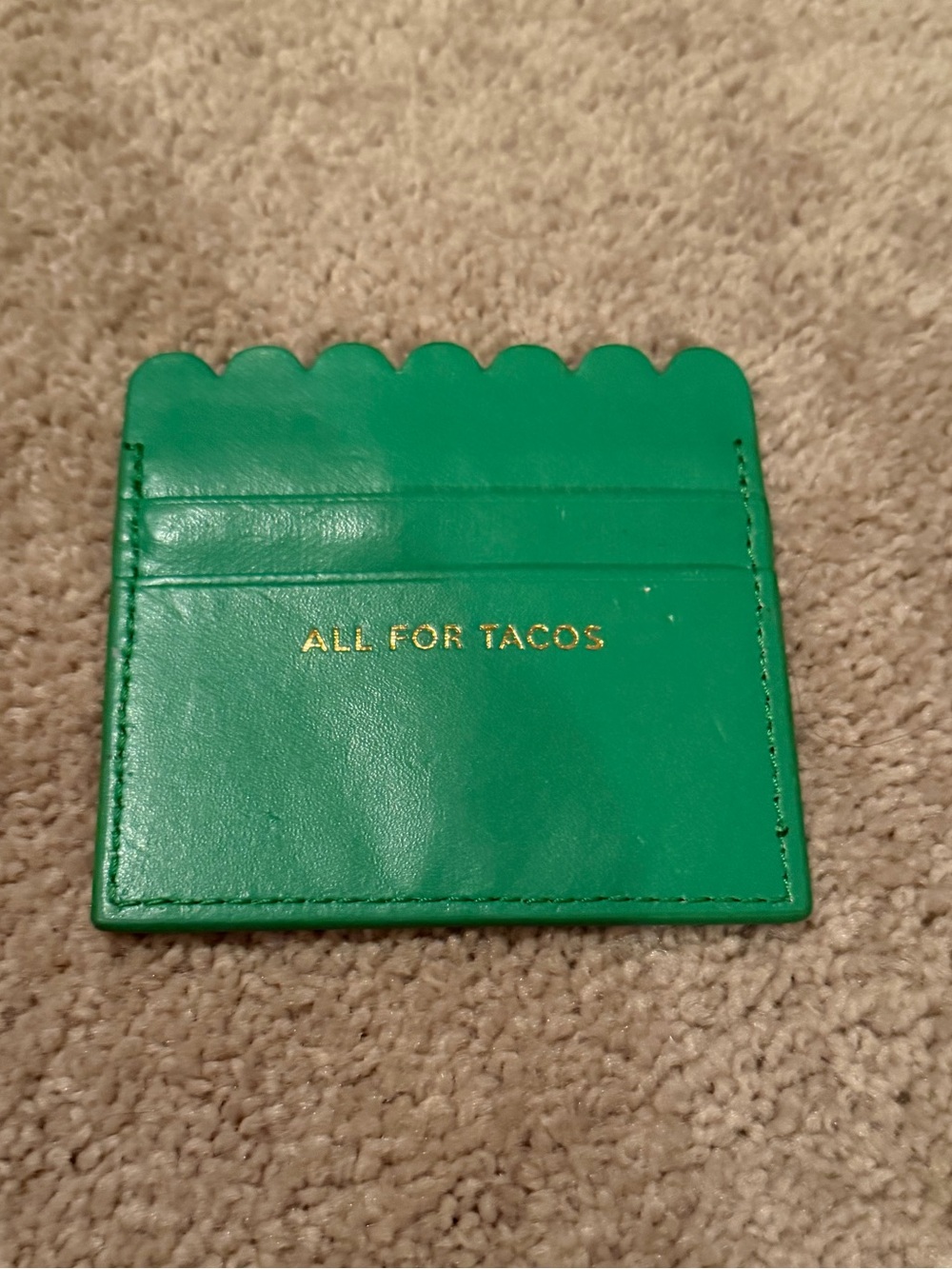 Packed Party All For Tacos Green Scalloped Card Holder Wallet
